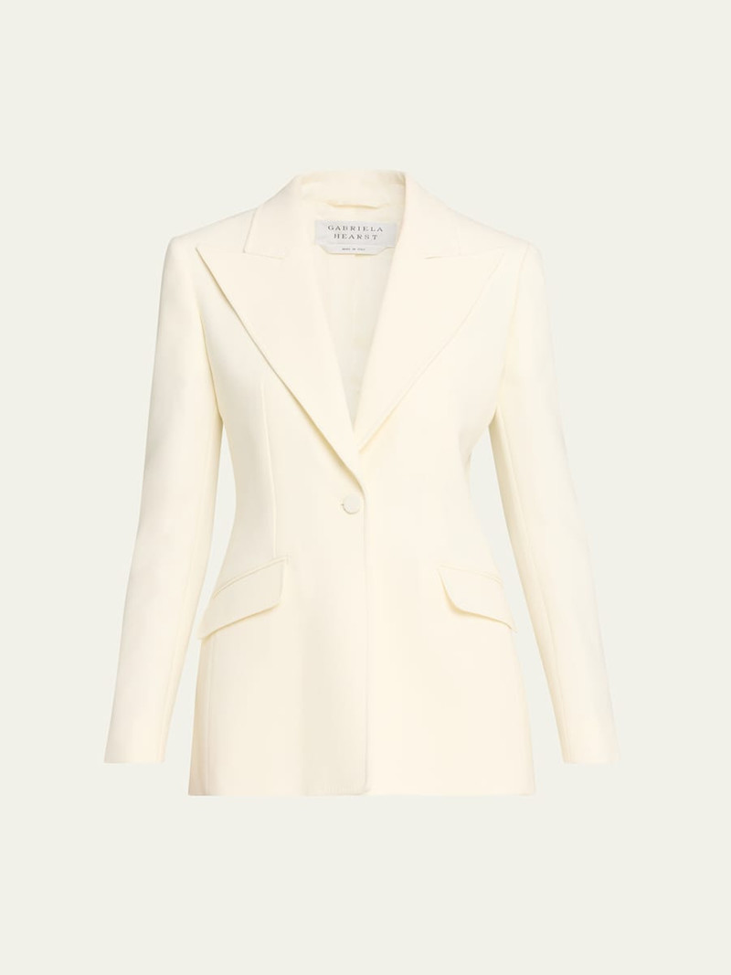 Leiva Single-Breasted Wool Blazer 1