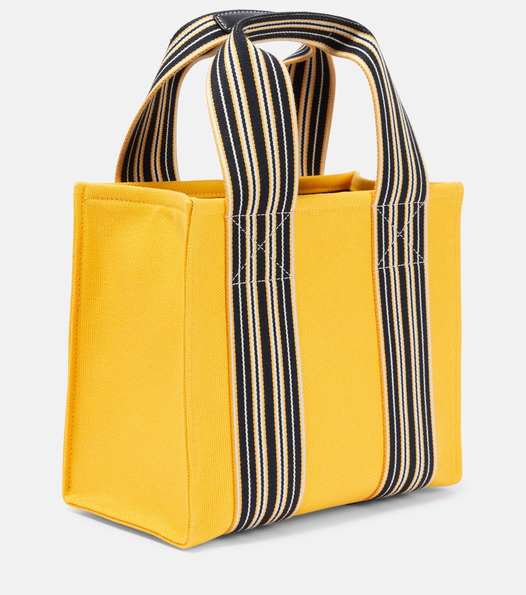 The Suitcase Stripe Mini canvas tote bag - 4