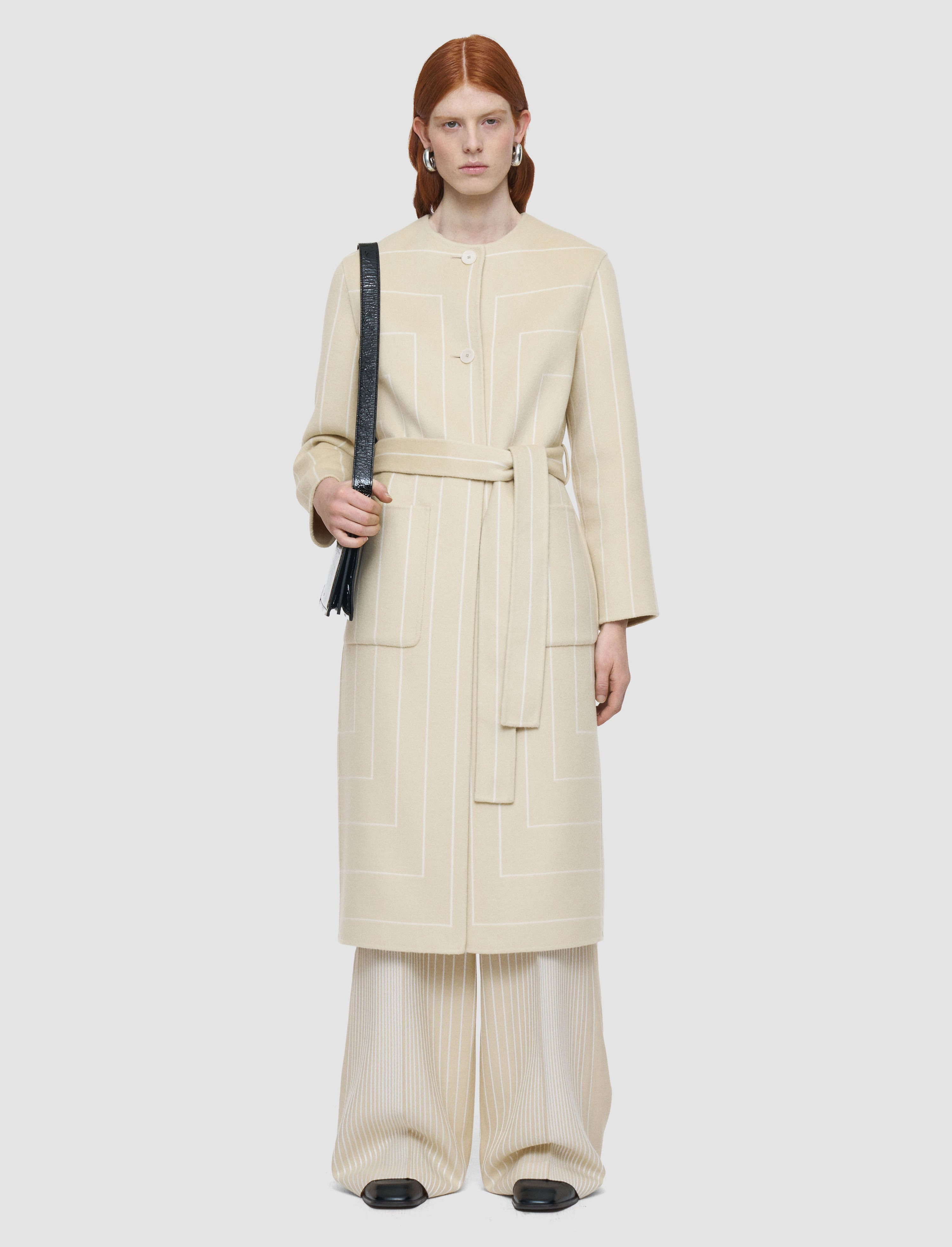 Scheffer Geometric Double Face Wool Coat - 2