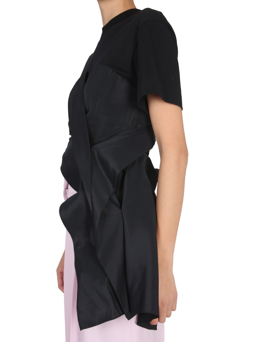 Draped Hybrid T-Shirt - 4