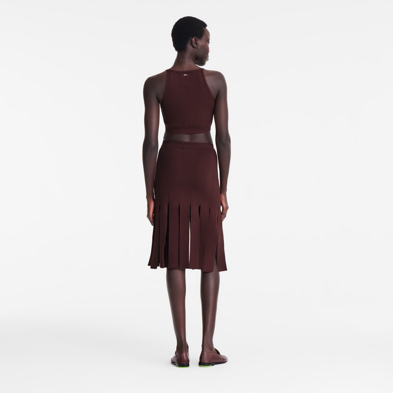 Midi skirt Burgundy - Knit 3