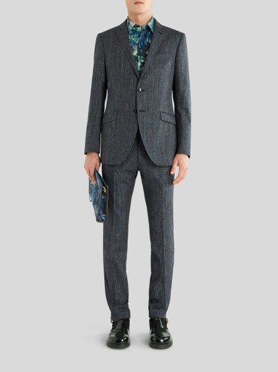 Etro CHECK SUIT IN WOOL, COTTON AND LINEN outlook