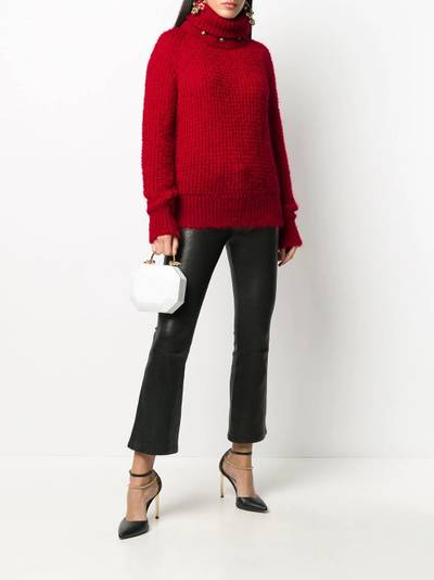 Balmain button detail turtleneck jumper outlook