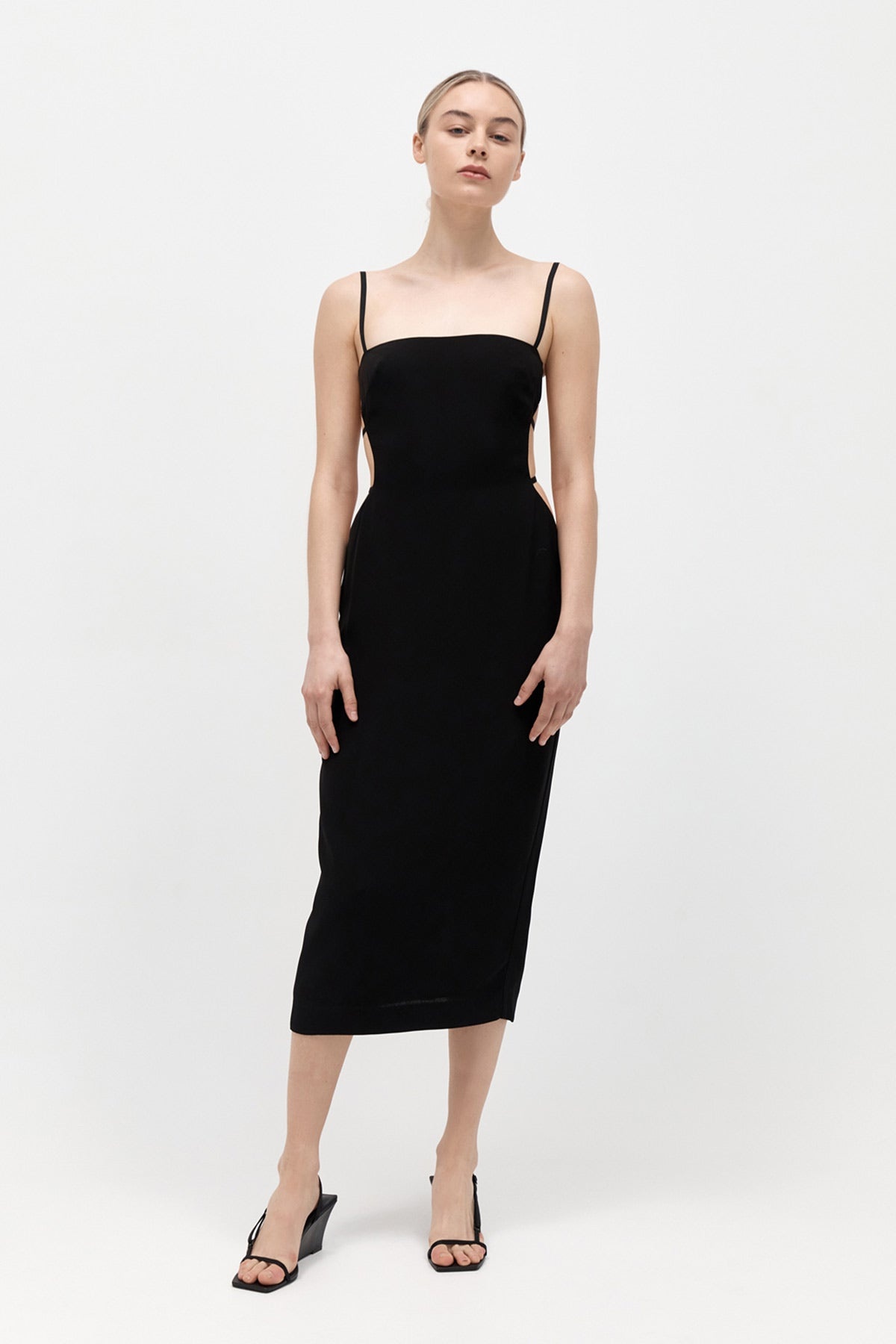 Urbain Midi Dress - Black - 3