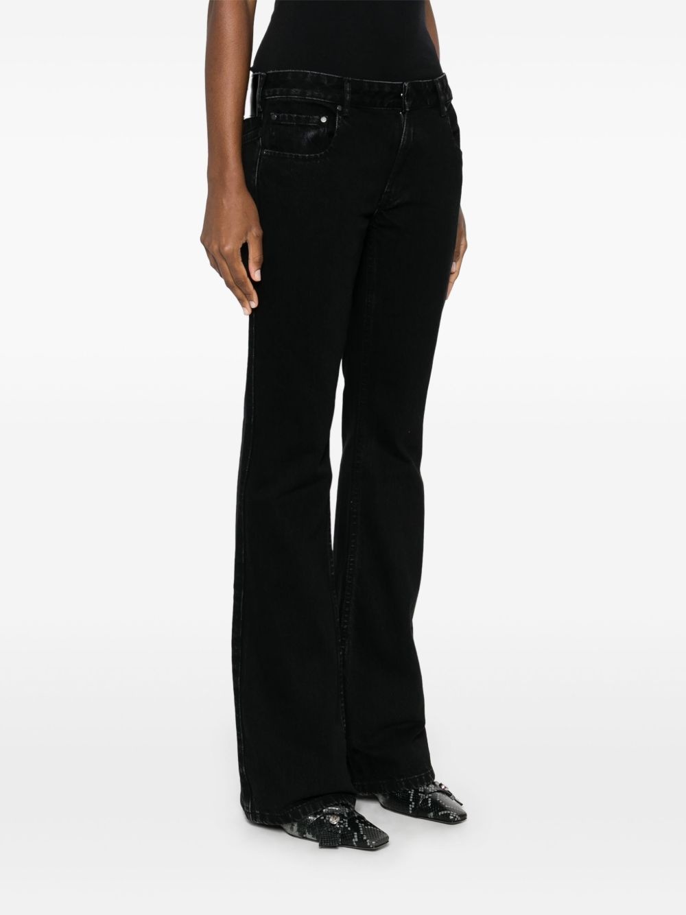mid-rise flared jeans - 3