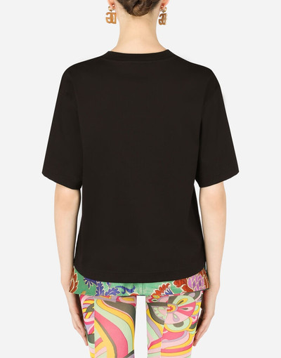 Dolce & Gabbana Jersey T-shirt with brocade DG logo outlook