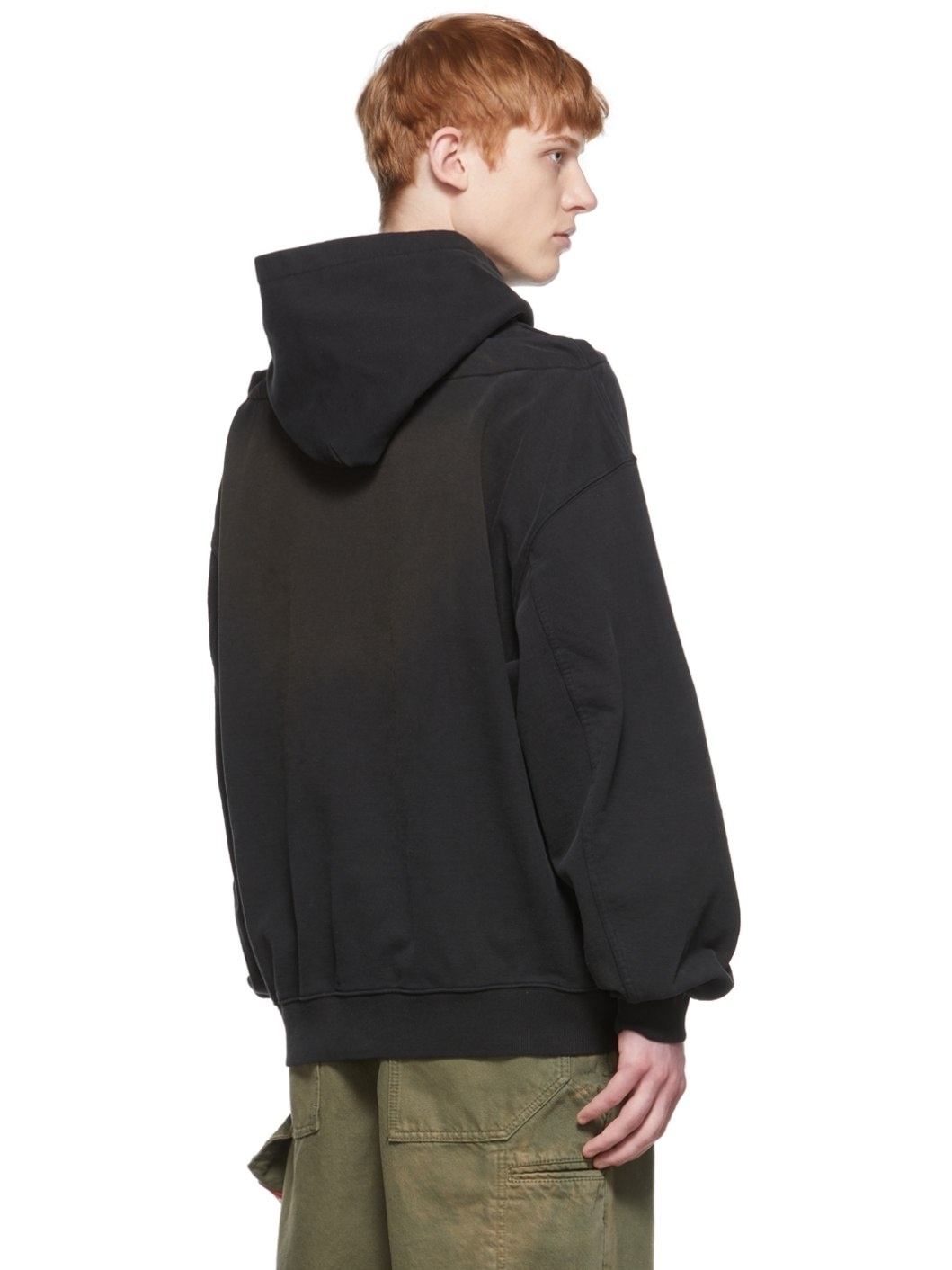 Black Cotton Hoodie - 3
