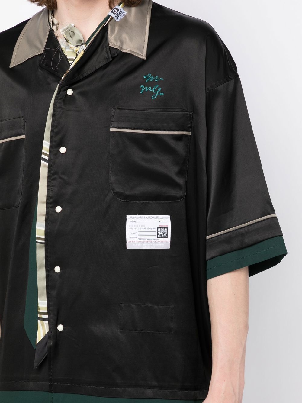 embroidered bowling shirt - 5