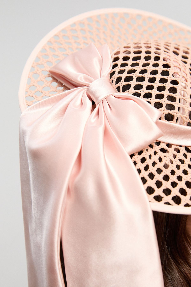 Crochet Satin Bow Fascinator 4