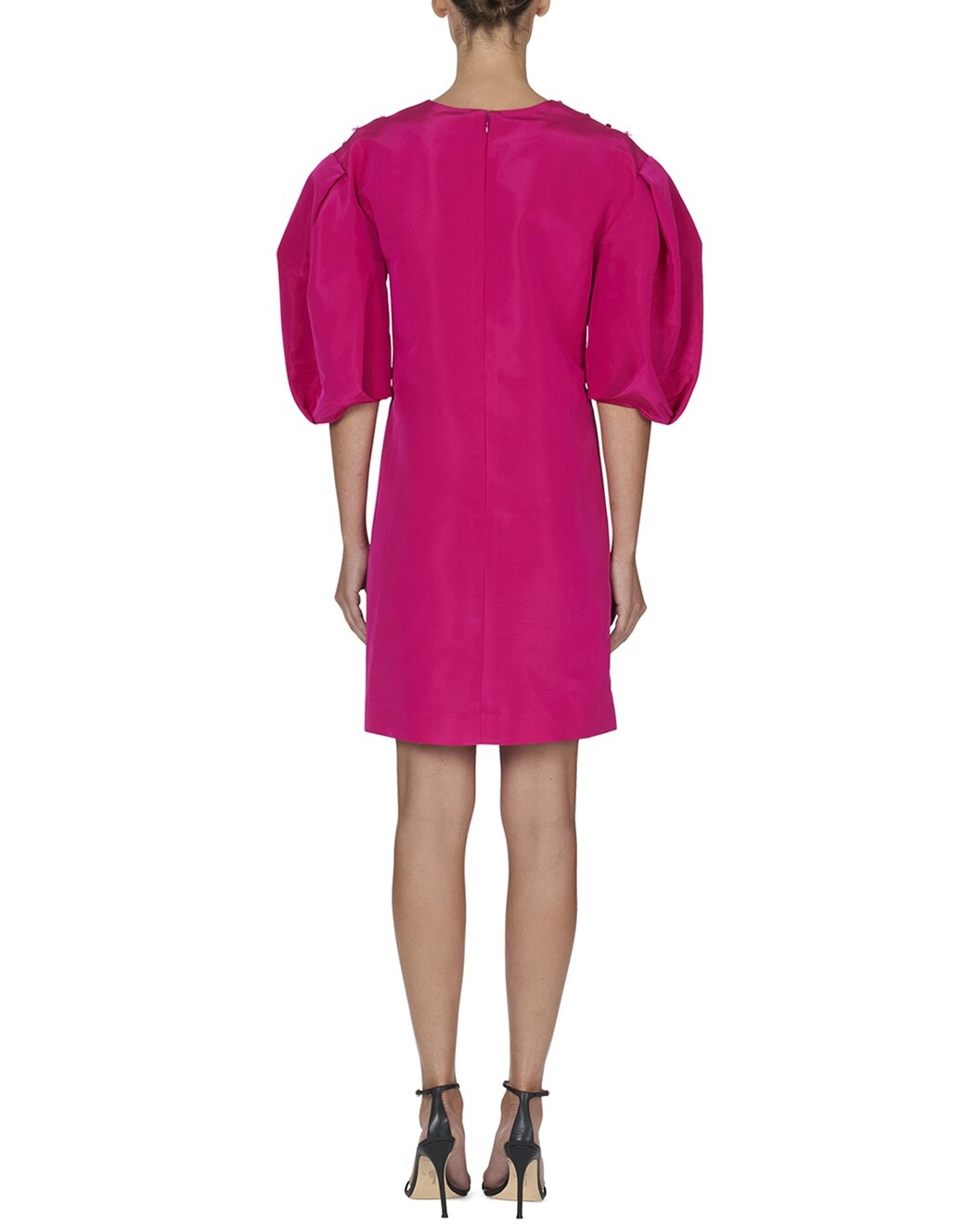 Carolina Herrera Dramatic Sleeve Silk Shift Dress - 2