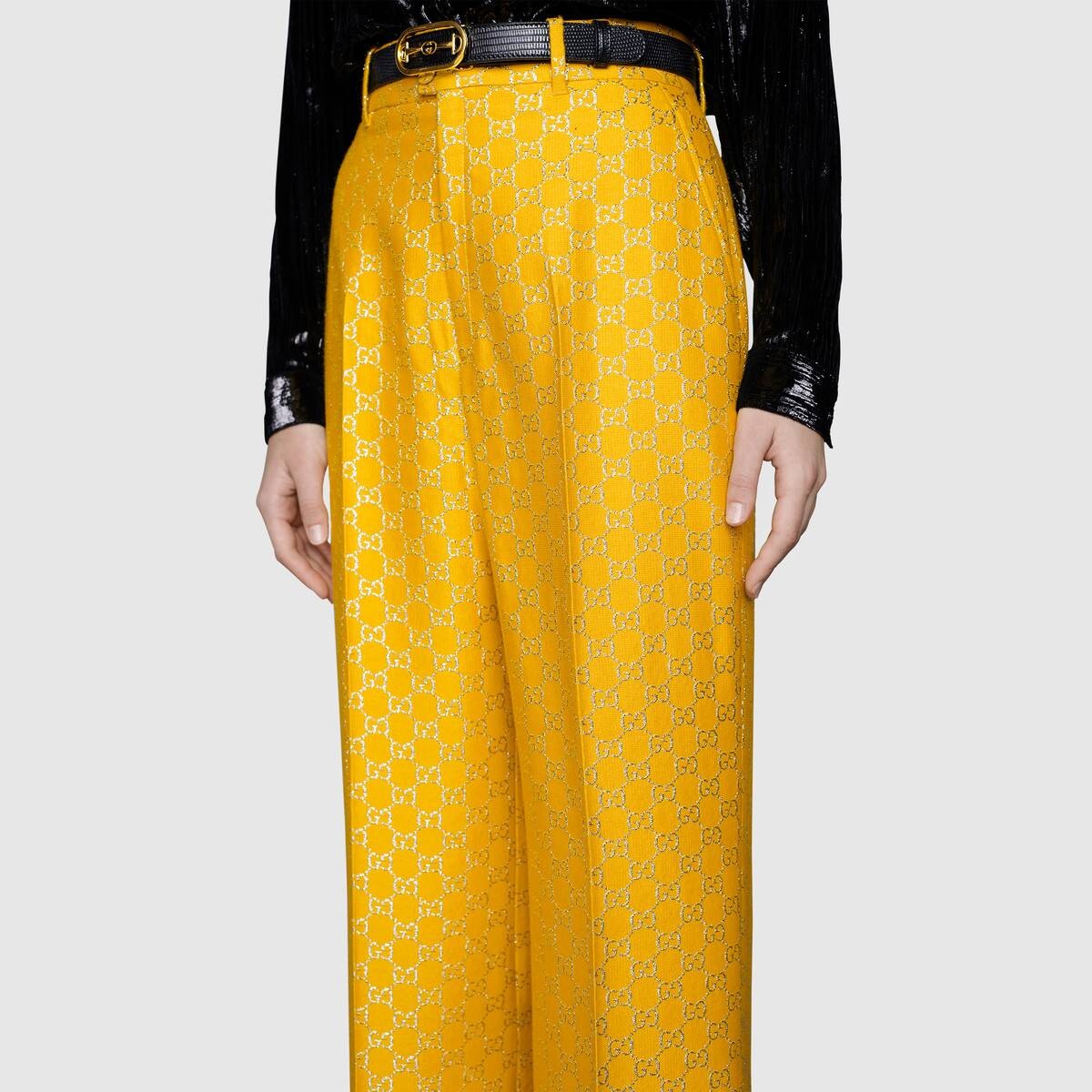 Light GG lamé wide pant - 5