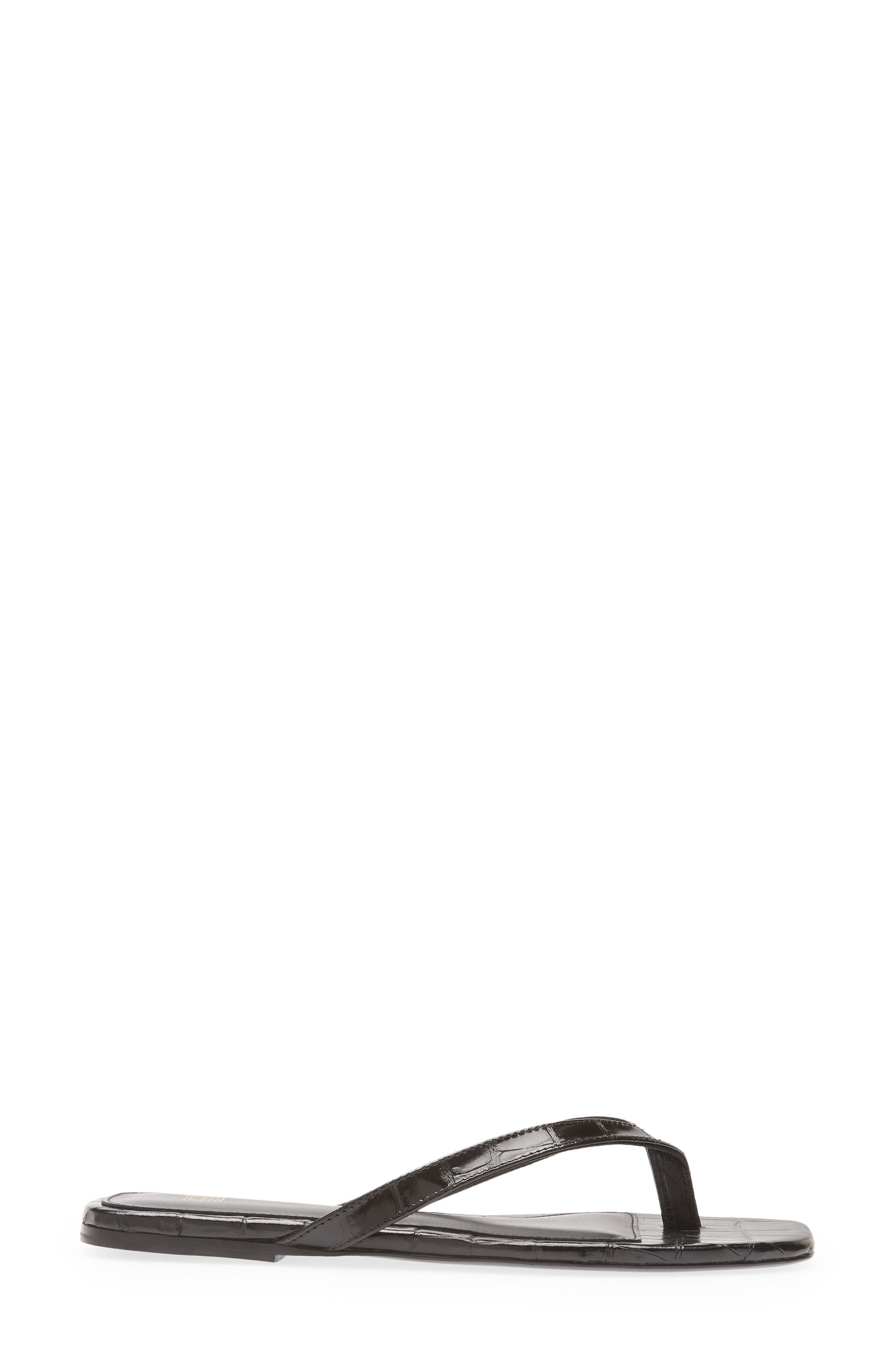 TOTEME The Flip Flop Flat in Black Crocodile at Nordstrom - 3