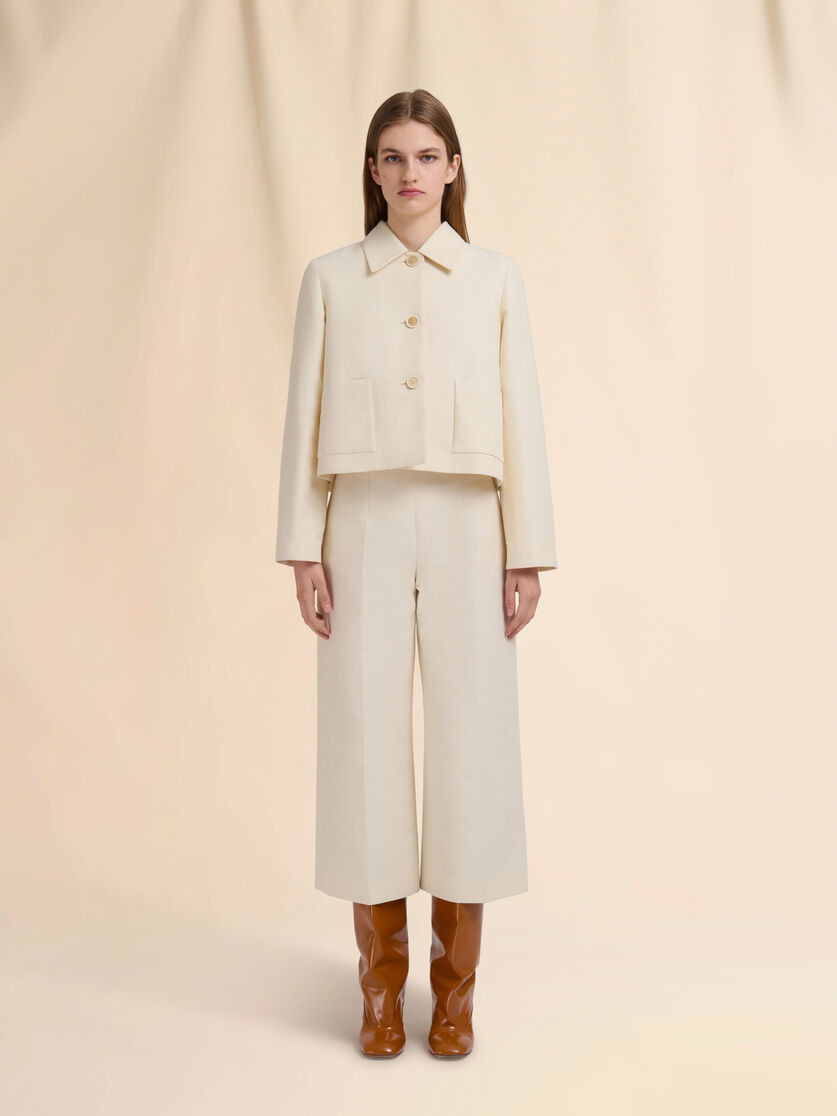 CREAM CADY JACKET WITH POCKETS - 2