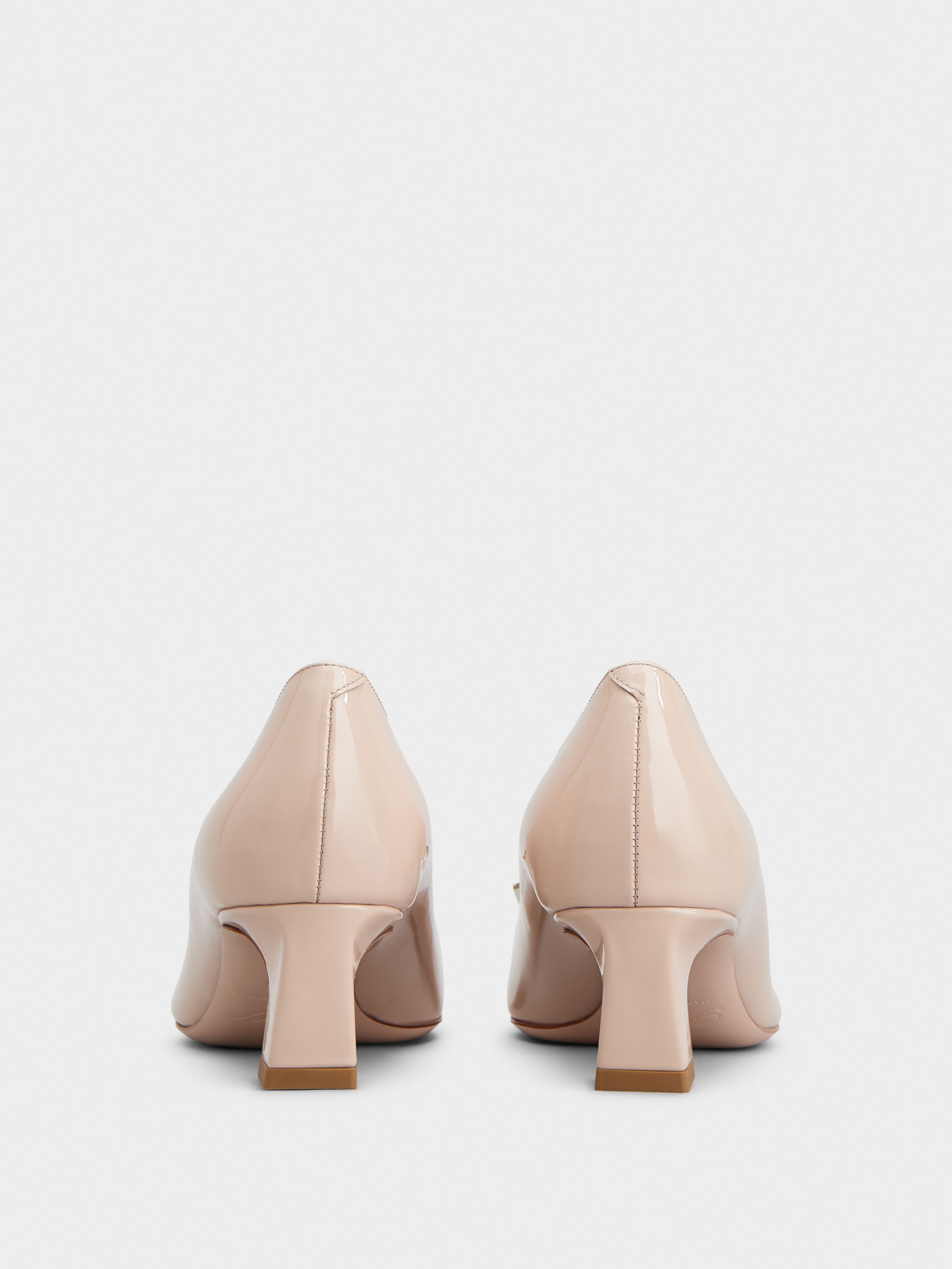 Trompette Metal Buckle Pumps in Patent Leather - 5