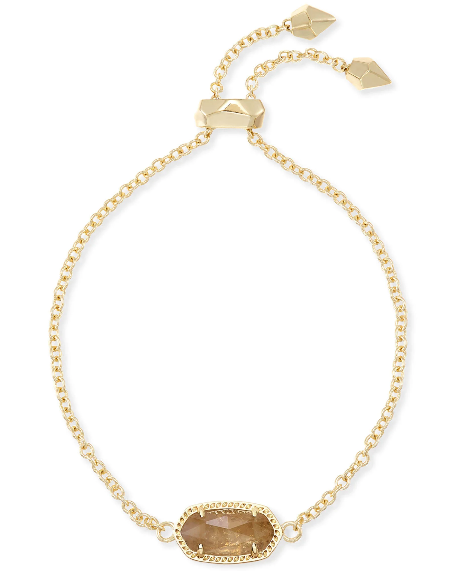 Elaina Gold Adjustable Chain Bracelet in Citrine - 1