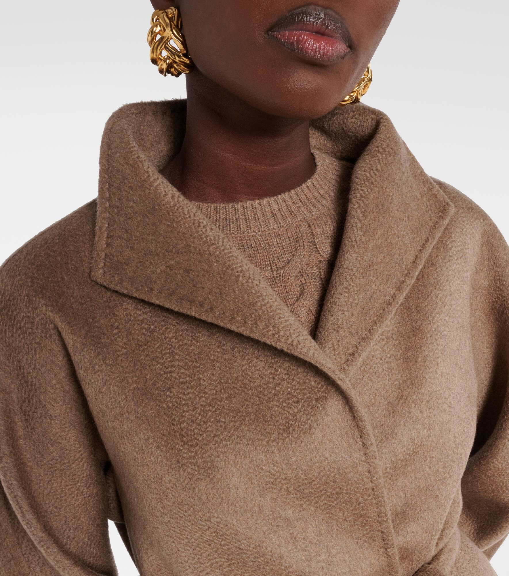Lilia cashmere wrap coat - 4