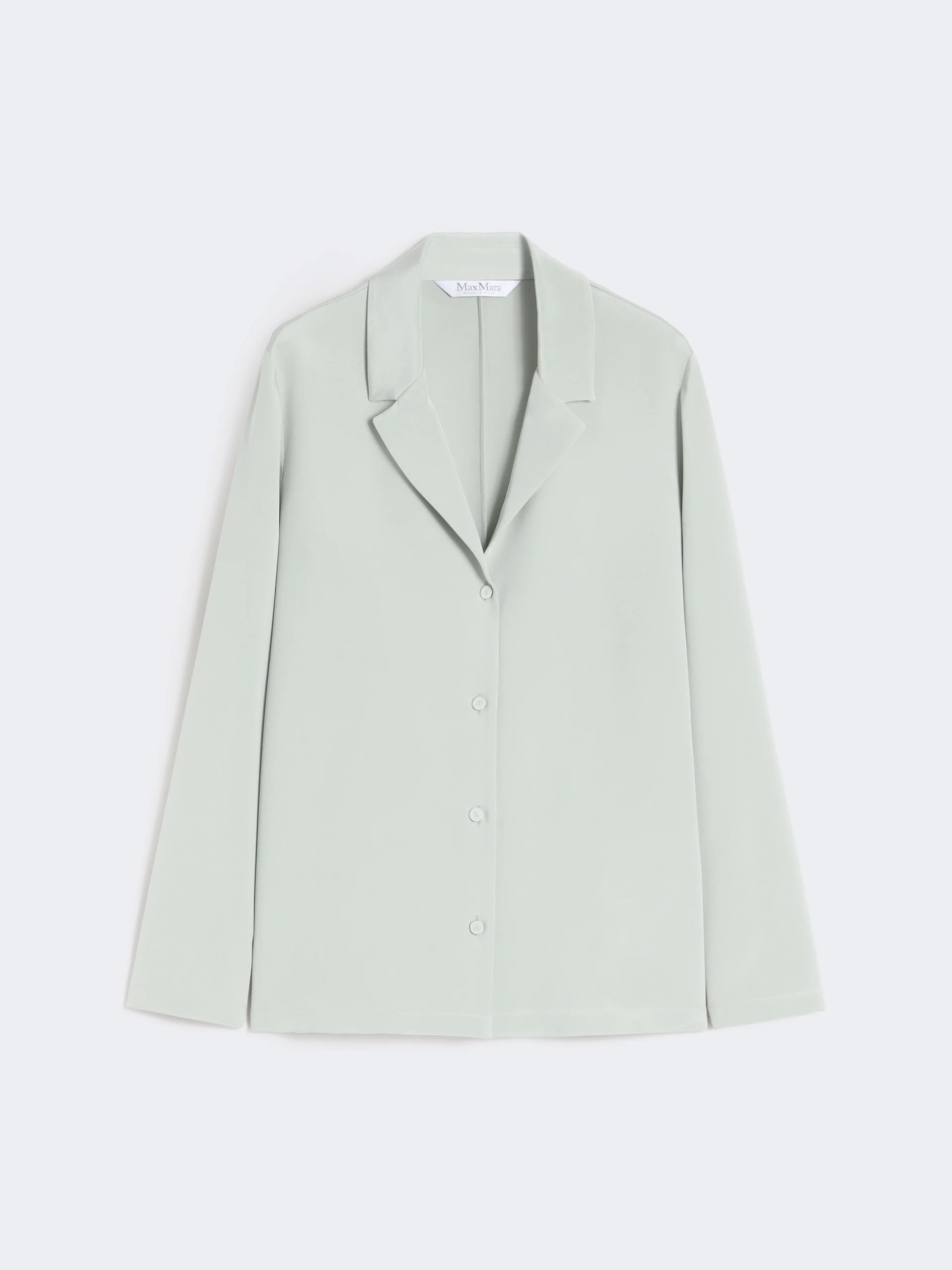 Silk crêpe de Chine shirt - PASTEL GREEN - 1