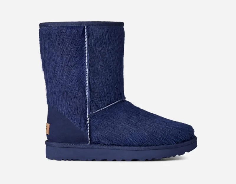 ® Women's Classic Short Calf Hair Classic Boots in High-Voltage Blue - 1
