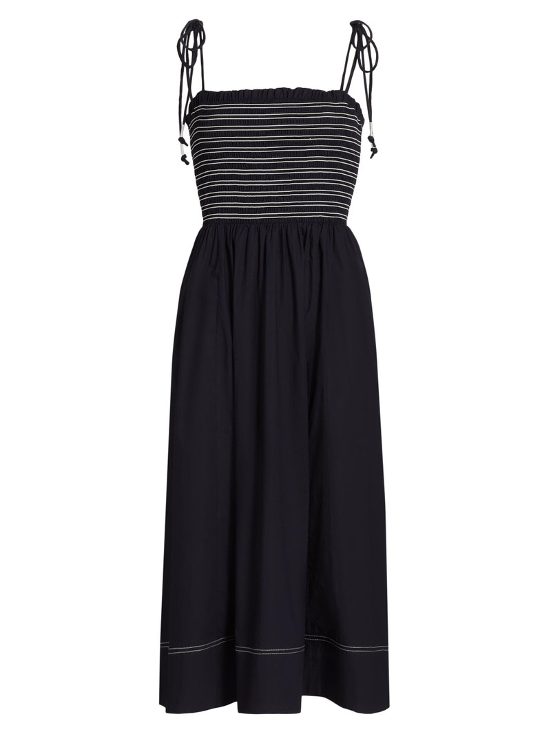 Women's Kaela Cotton Striped Midi-Dress - Navy 1