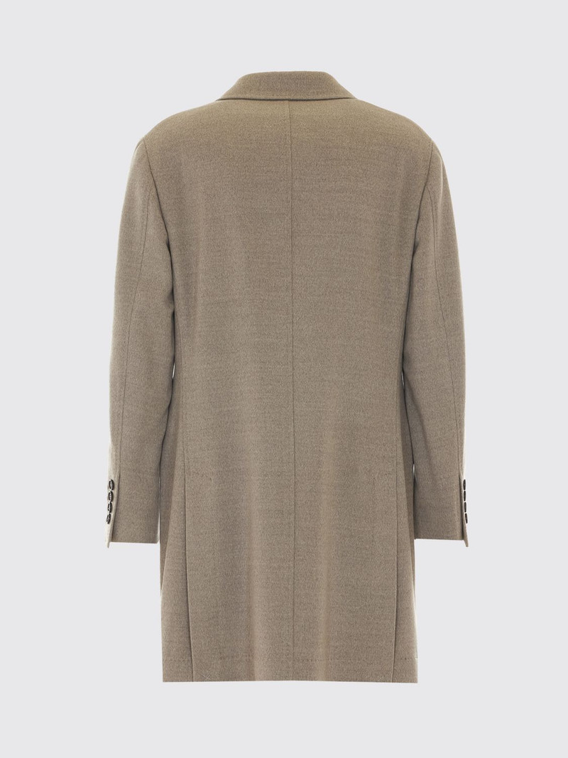 BRUNELLO CUCINELLI Single-Breasted Pure Cashmere Coat with Notch Lapels 3