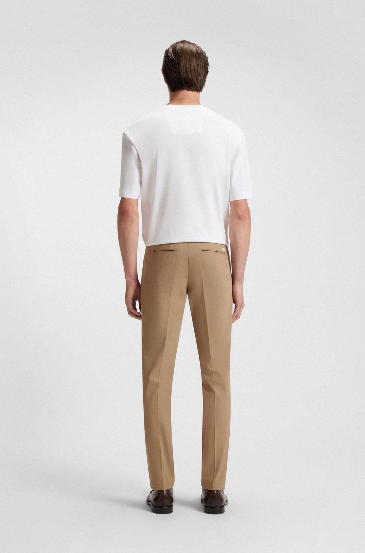 SLIM-FIT TROUSERS IN STRETCH COTTON - 4