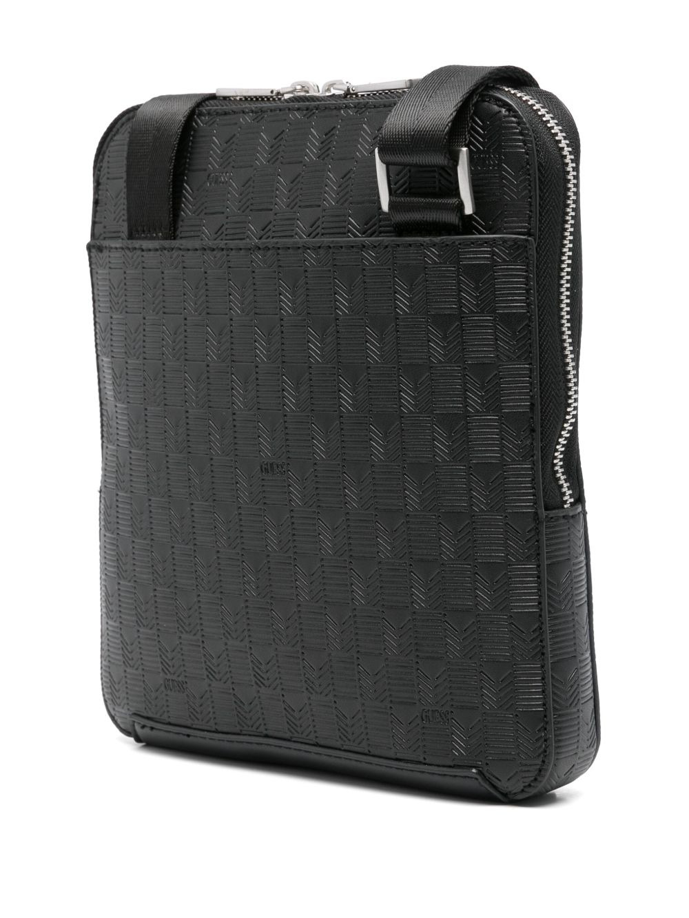 logo-embossed messenger bag - 3