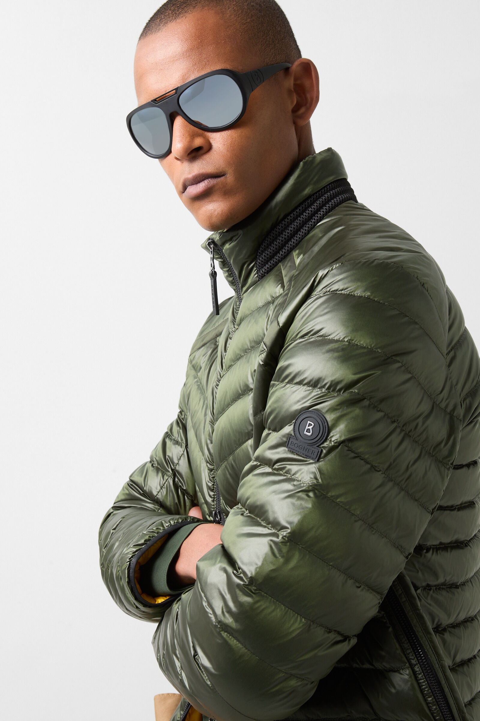 Liman Lightweight down jacket in Olive green - 6
