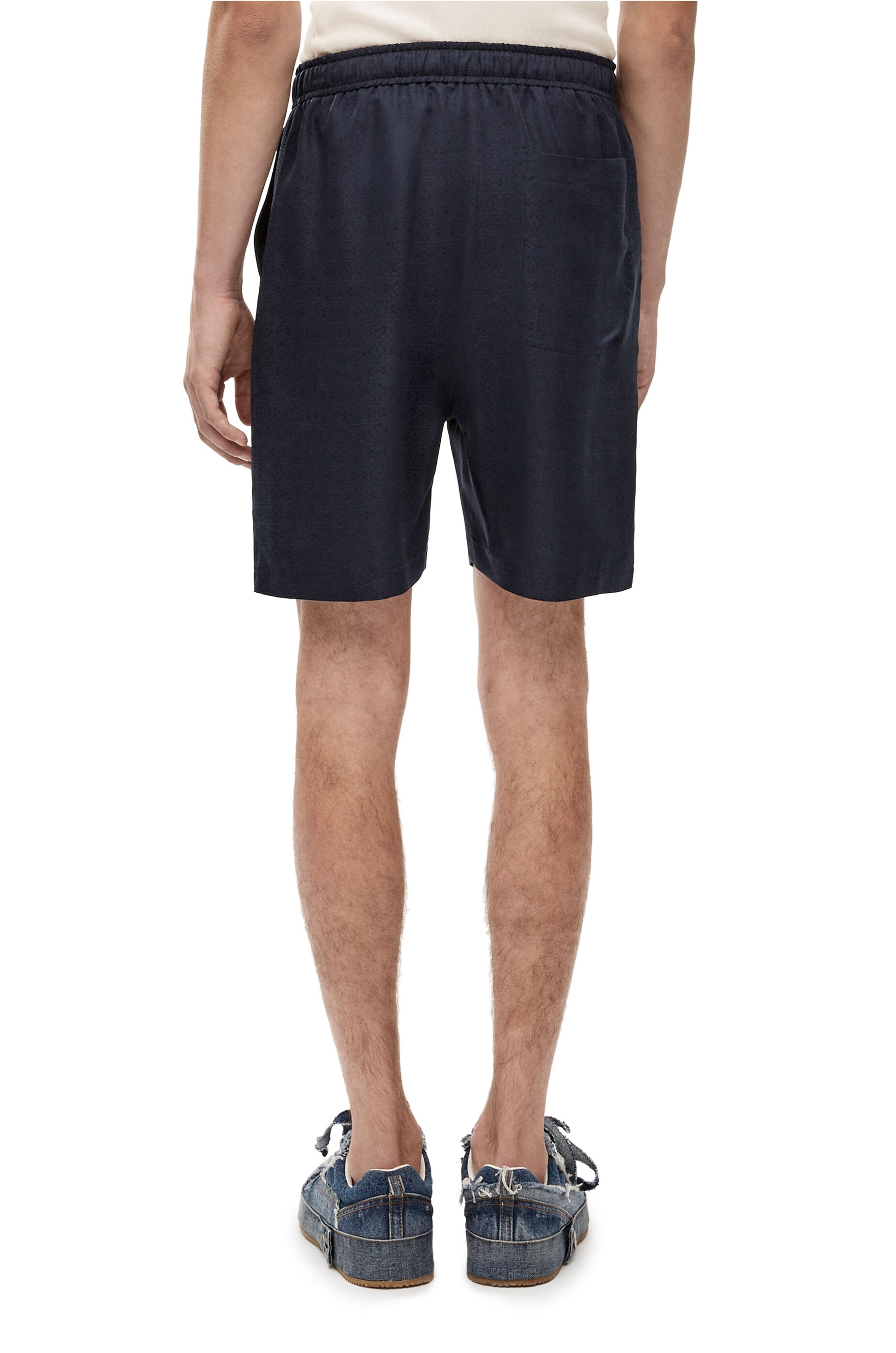 Anagram jacquard shorts in silk - 4