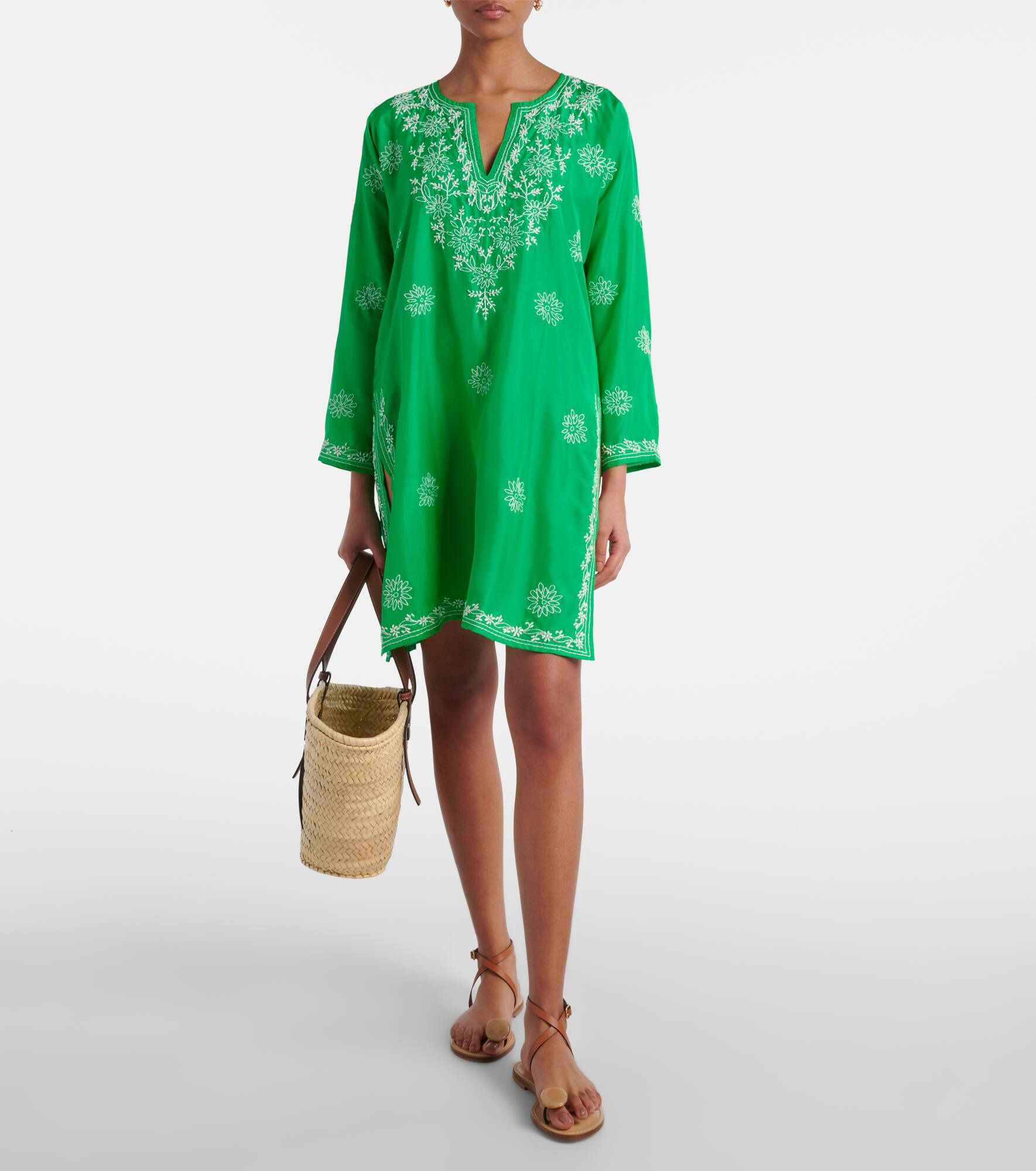 Embroidered silk tunic - 2