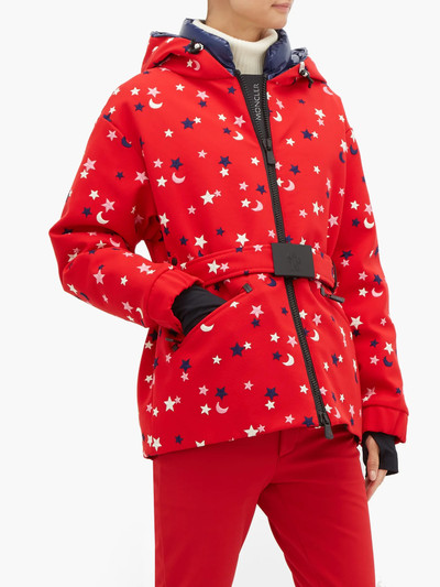 Moncler Grenoble Star and moon embroidered ski jacket outlook