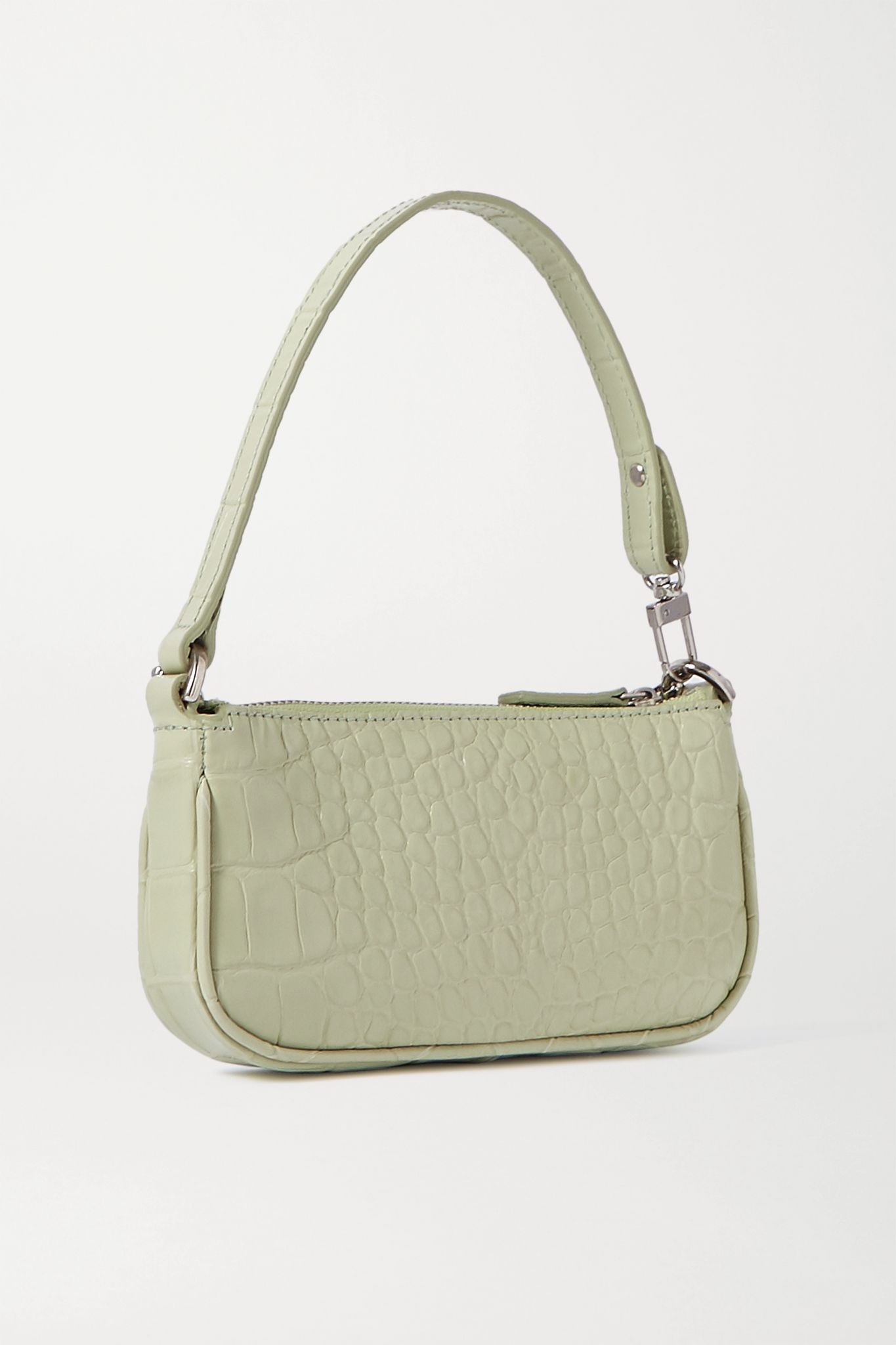 Rachel mini chain-embellished croc-effect leather tote - 3