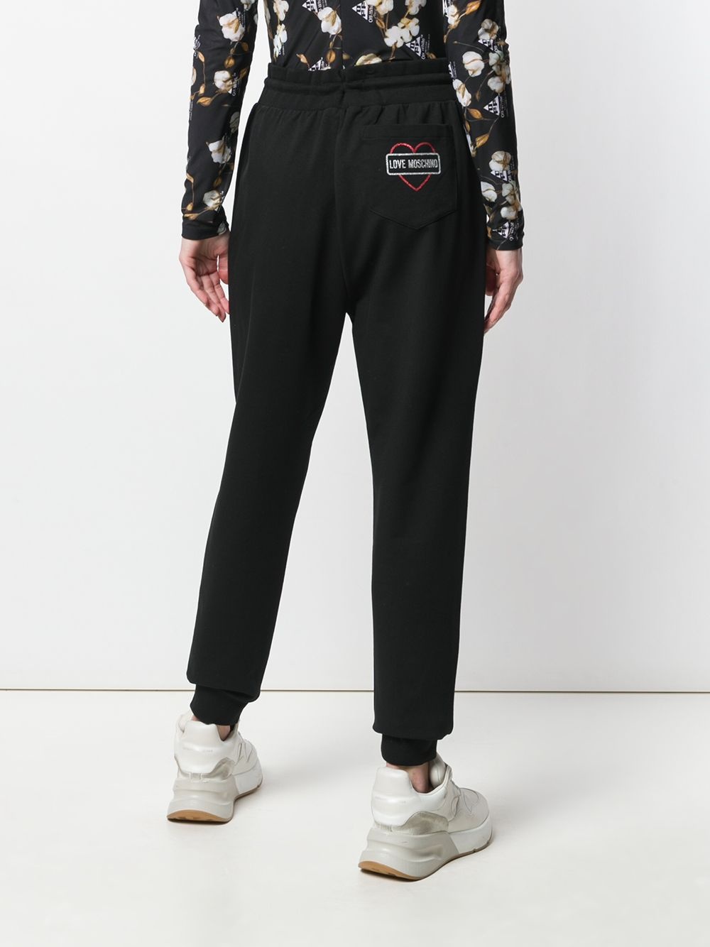 heart print sweatpants - 4