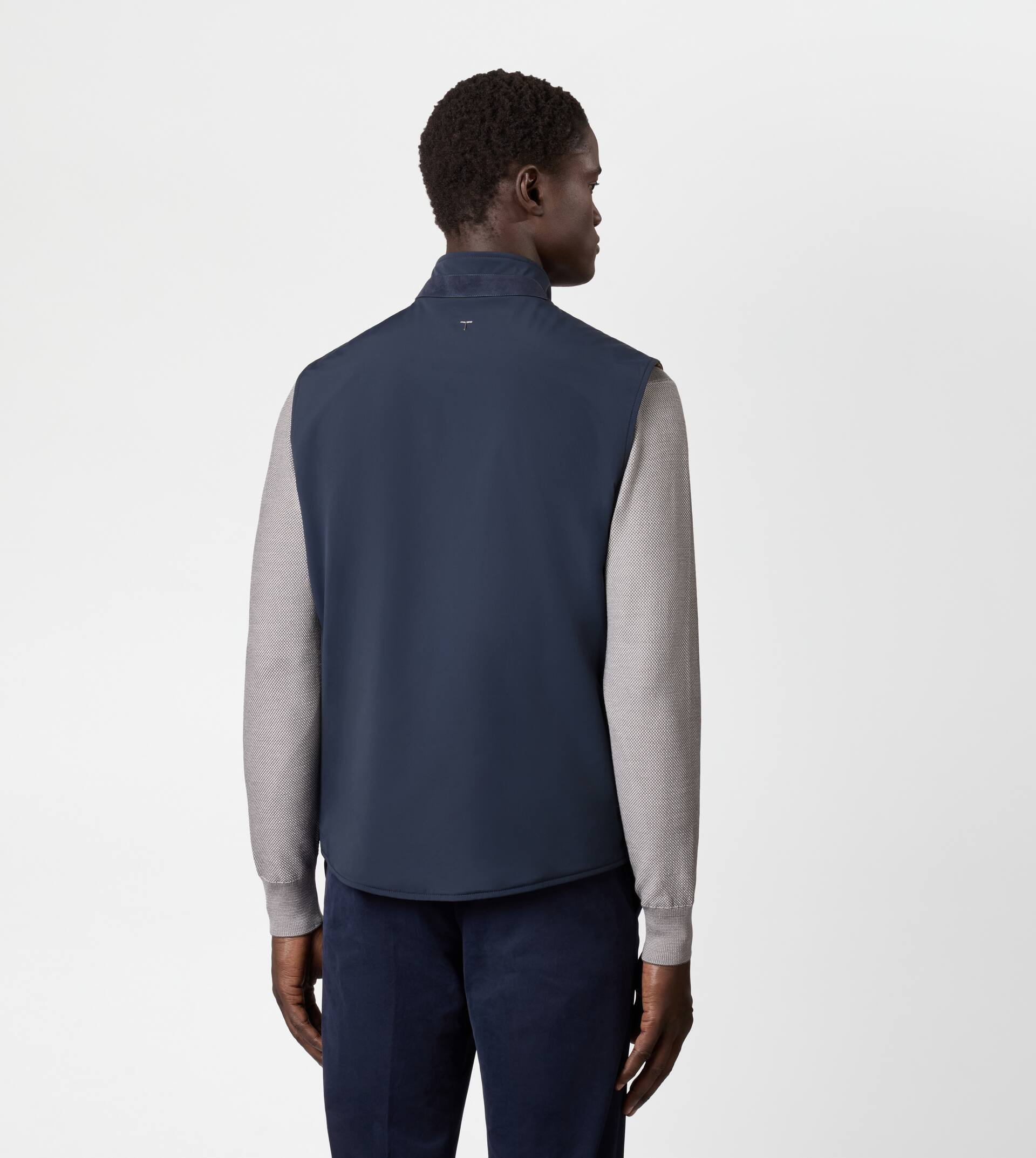 VEST IN TECHNICAL FABRIC - BLUE - 3