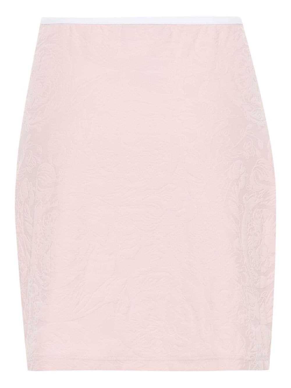 patterned-jacquard mini skirt - 2