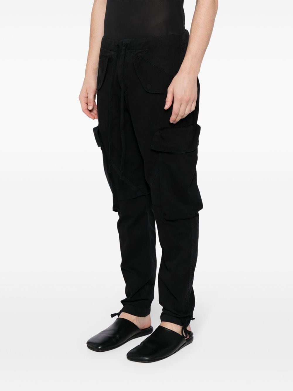 mid-rise tapered-leg trousers - 3