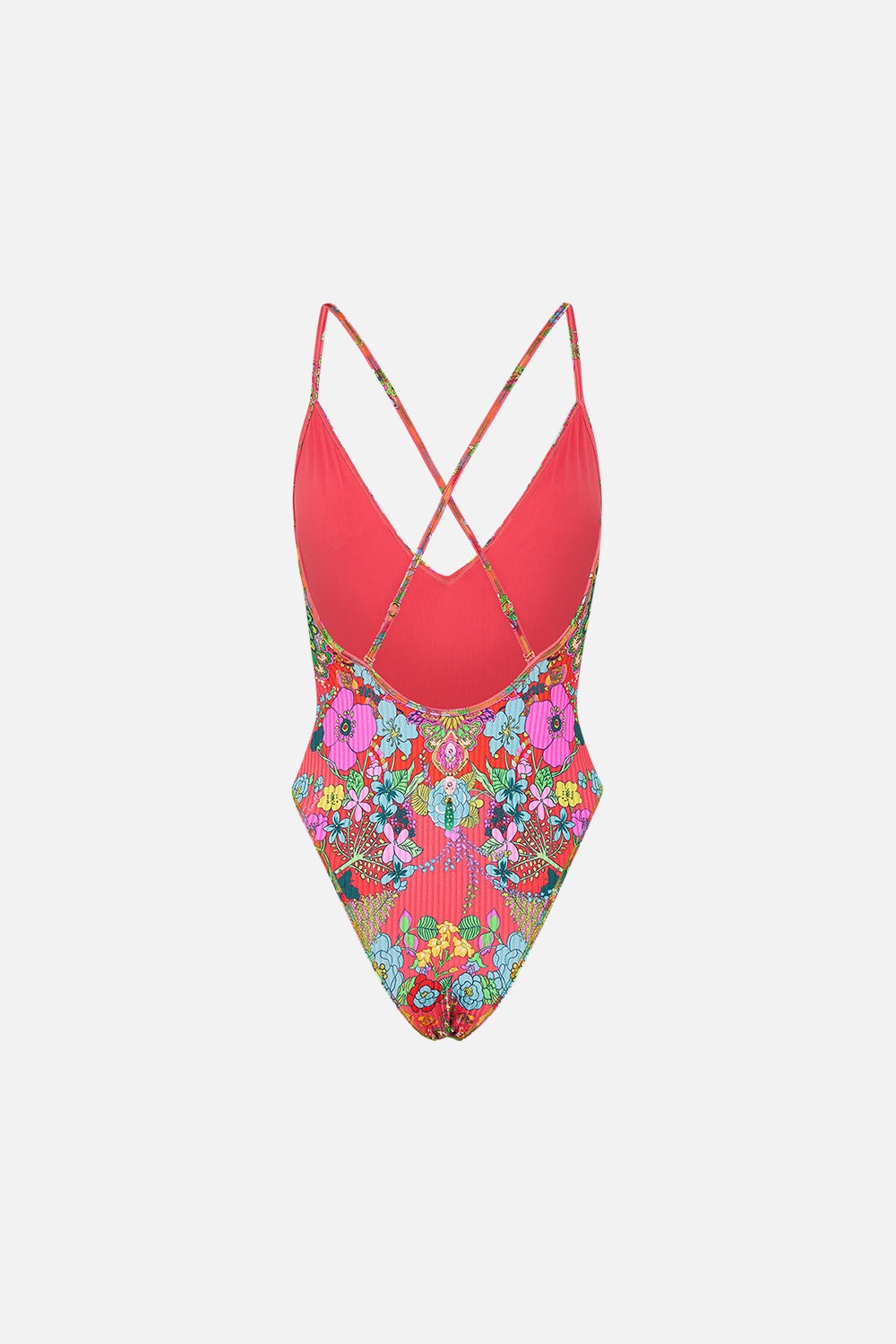 V NECK ONE PIECE WITH MULTICLR STITCH - 7