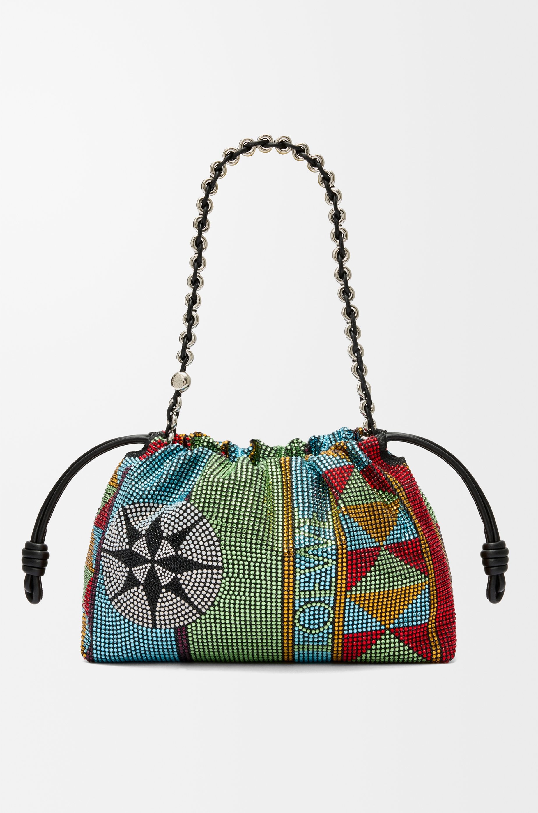 Medium Flamenco purse in embellished denim - 4