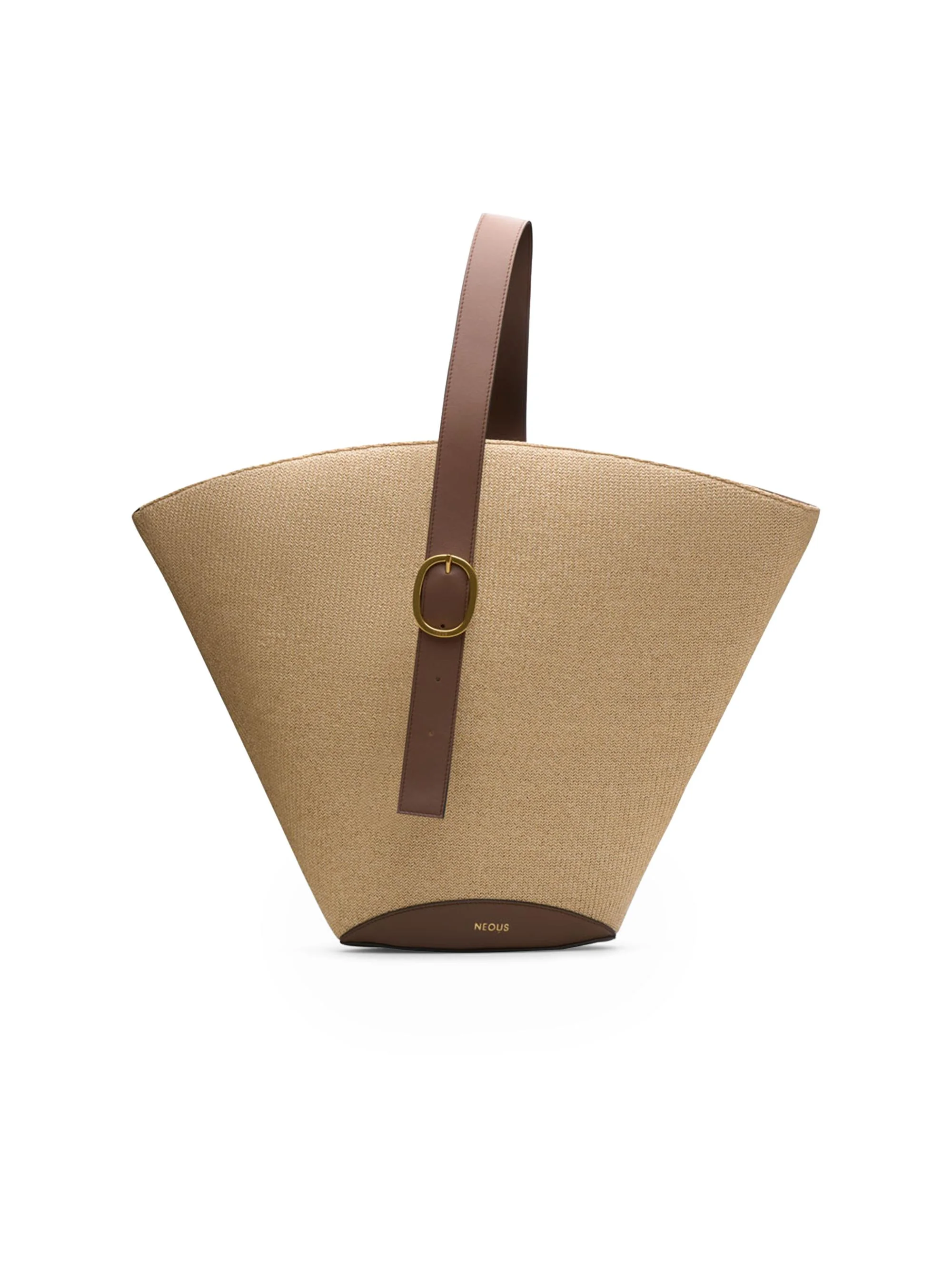 Women's Apehli Raffia-Leather Tote Bag - Natural Dark Taupe - 1
