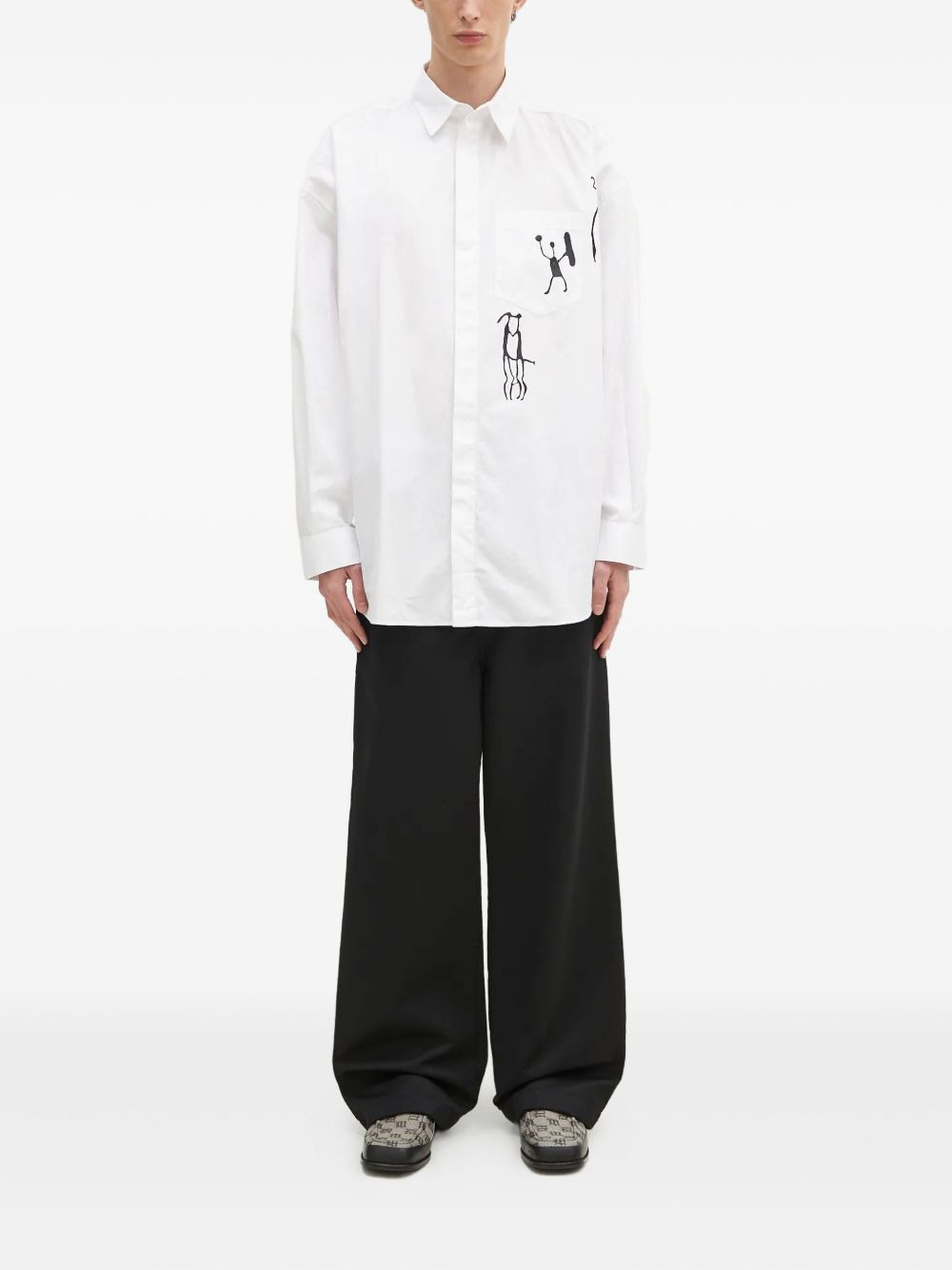 Rofus patch-pocket print shirt - 2