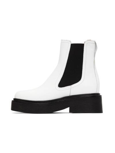 Marni White & Black Leather Chelsea Boots outlook