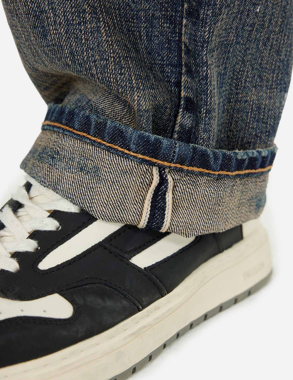7-Pocket Design Vintage Washed Loose Fit Jeans #2038 - 9