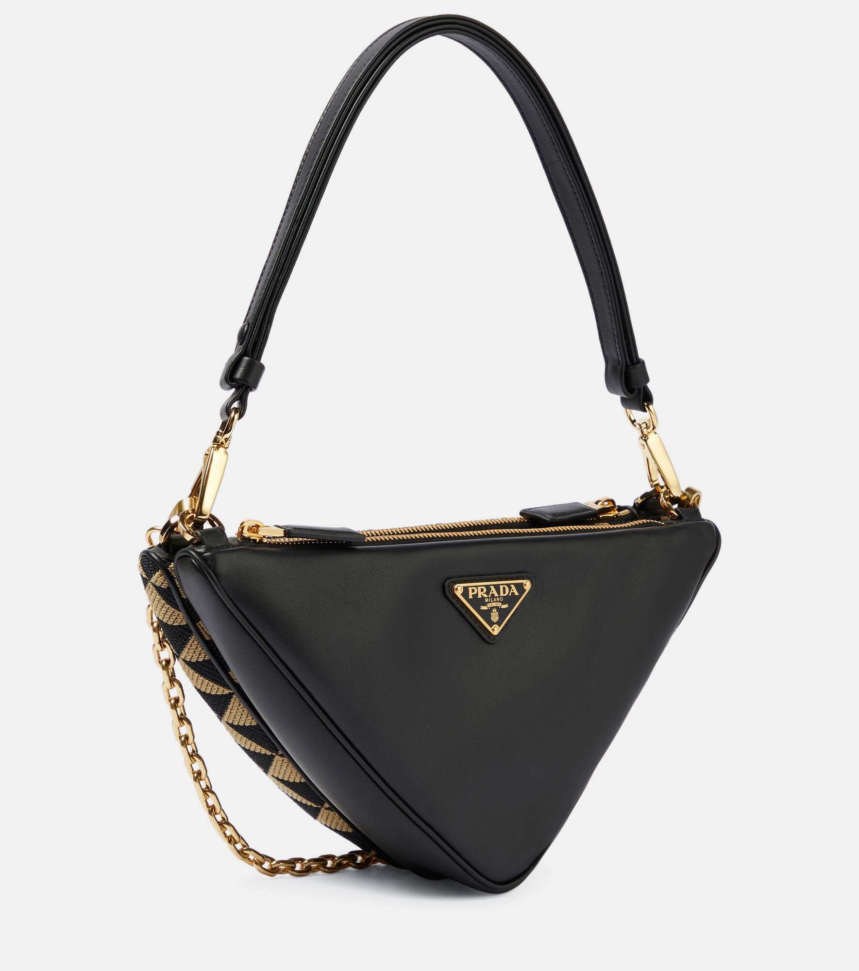 Triangolo Mini jacquard shoulder bag - 4