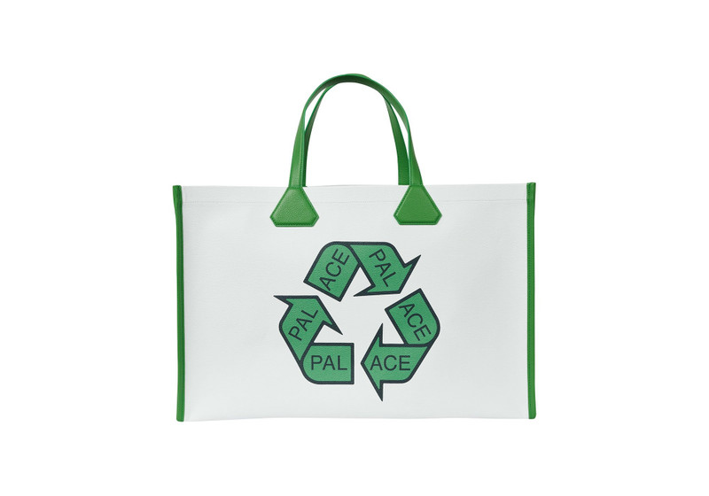 P-CYCLE LEATHER TOTE BAG WHITE 1