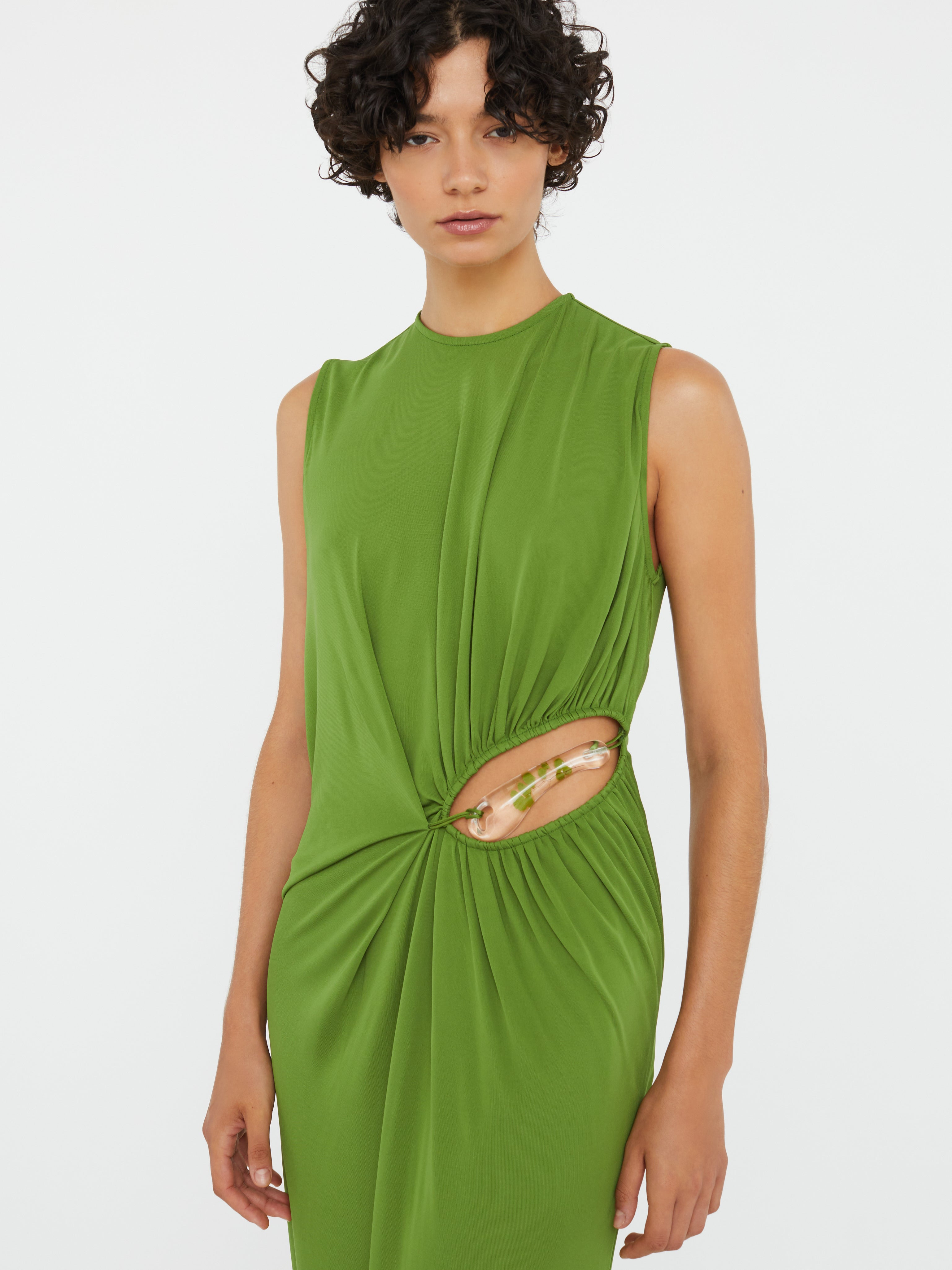 Encased Nature Suspended Jersey Tank Dress - 4