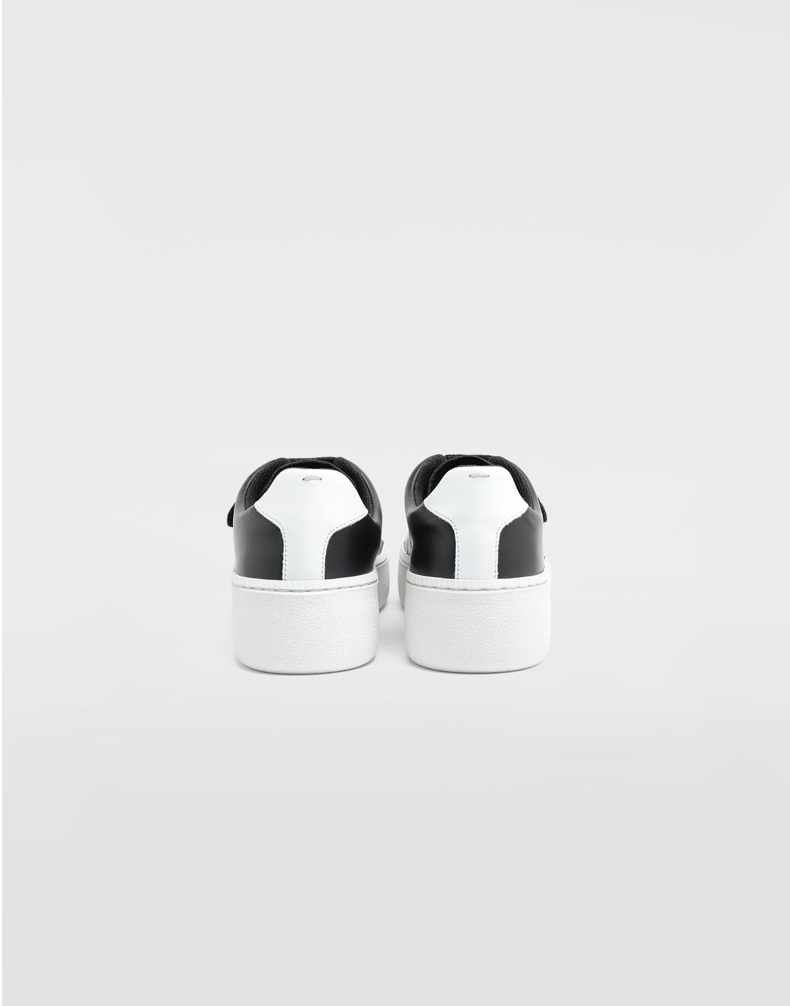 Wedge leather tennis shoes - 4