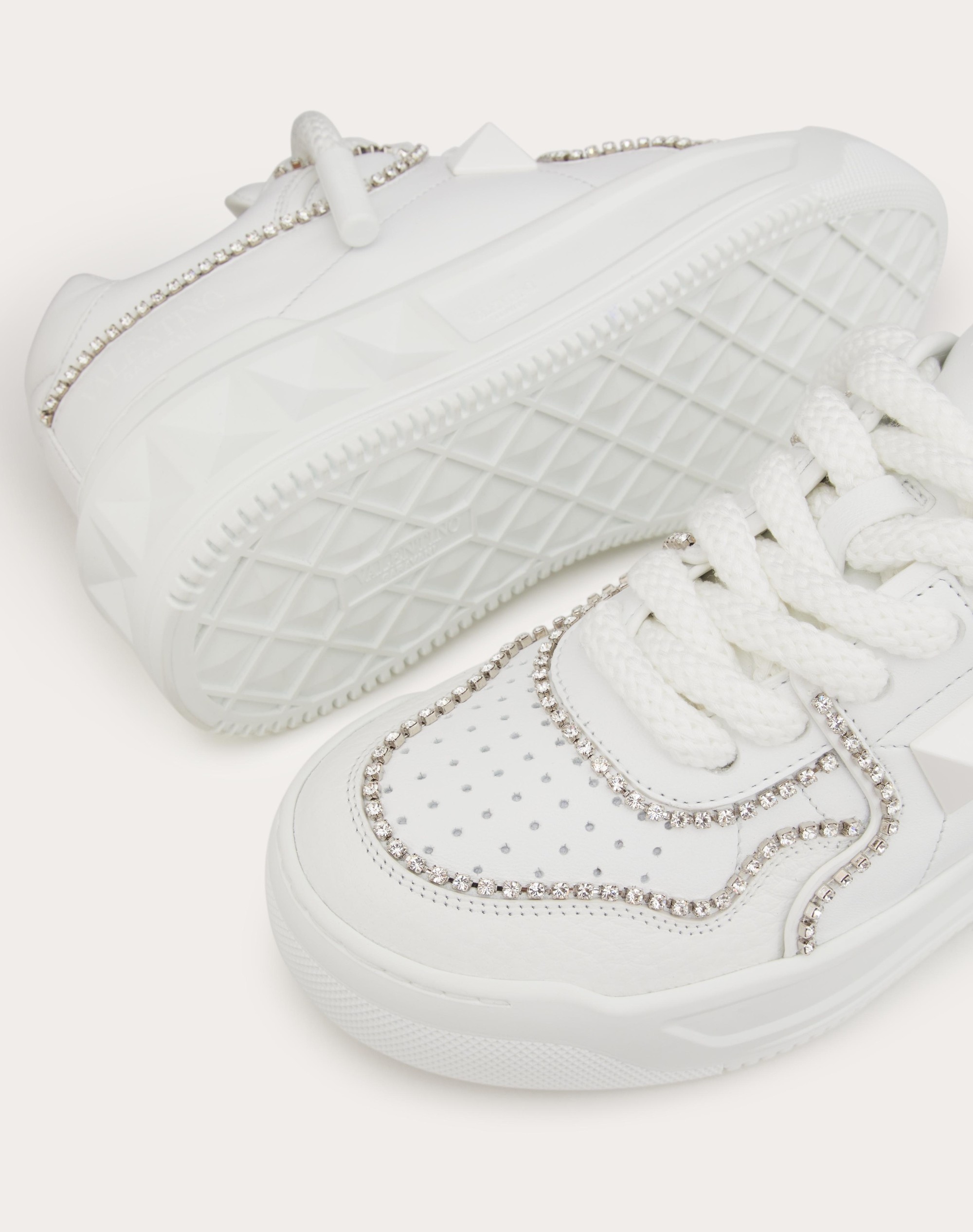 ONE STUD XL TRAINER IN NAPPA LEATHER WITH CRYSTALS - 5