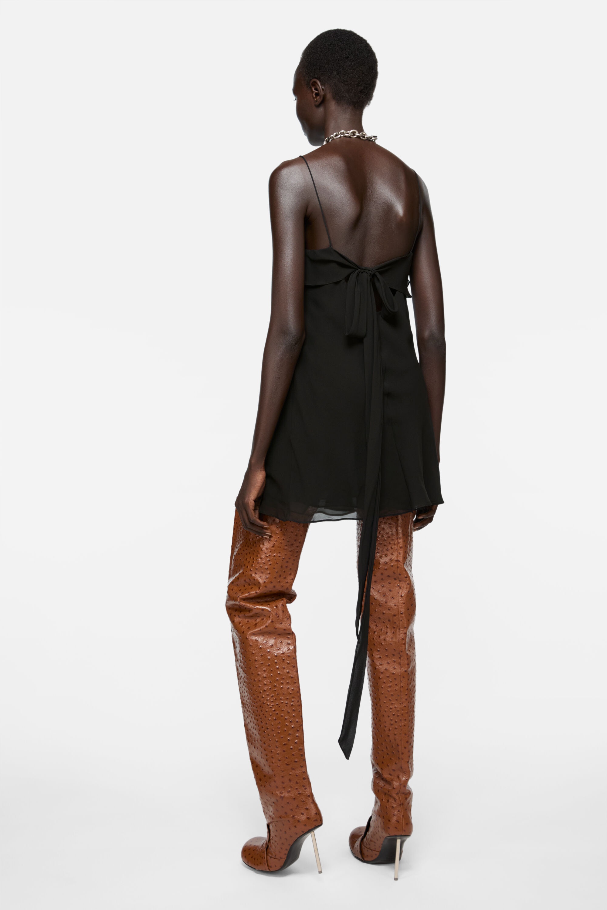 Silk dress - Black - 3