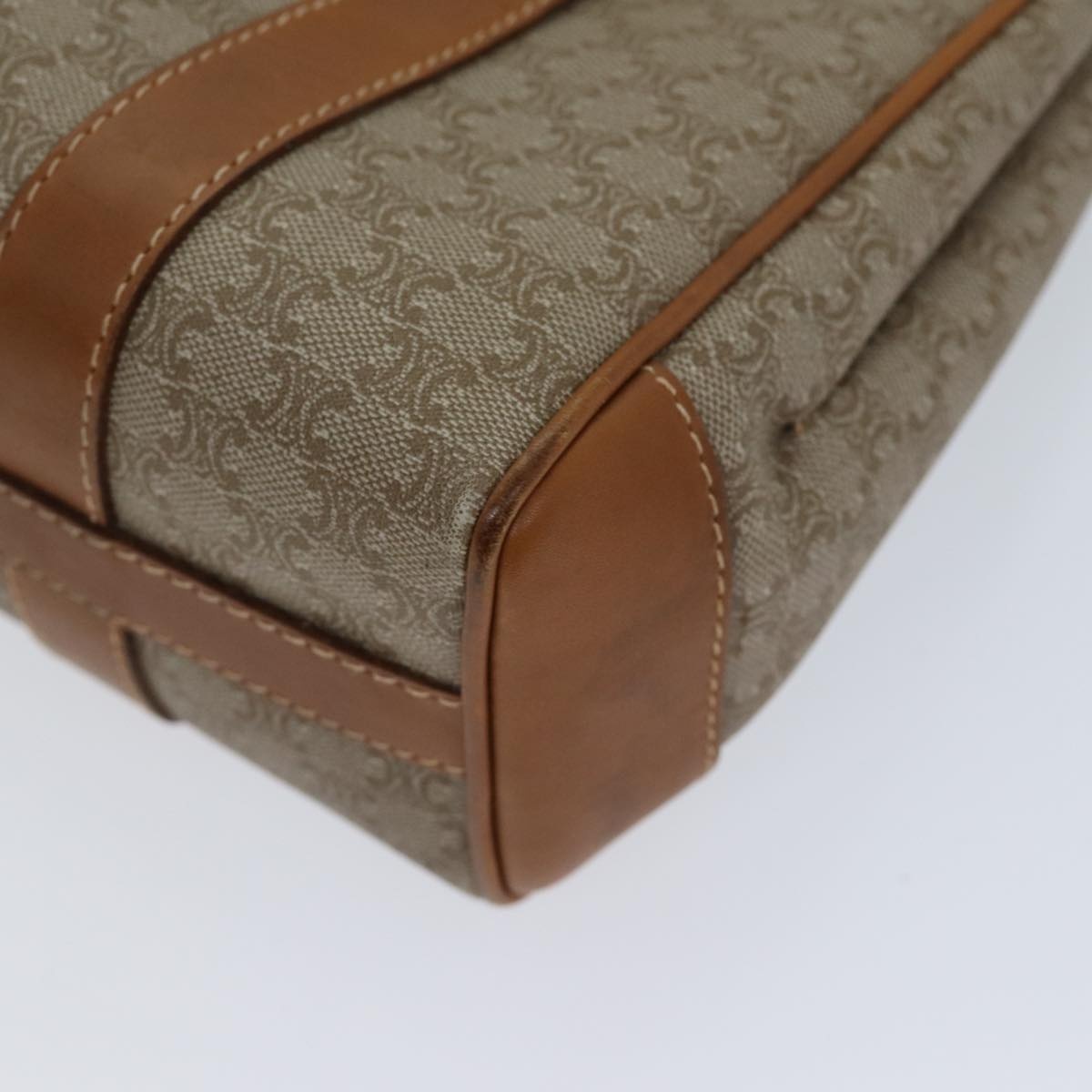 CELINE Macadam Canvas Hand Bag Beige - 10