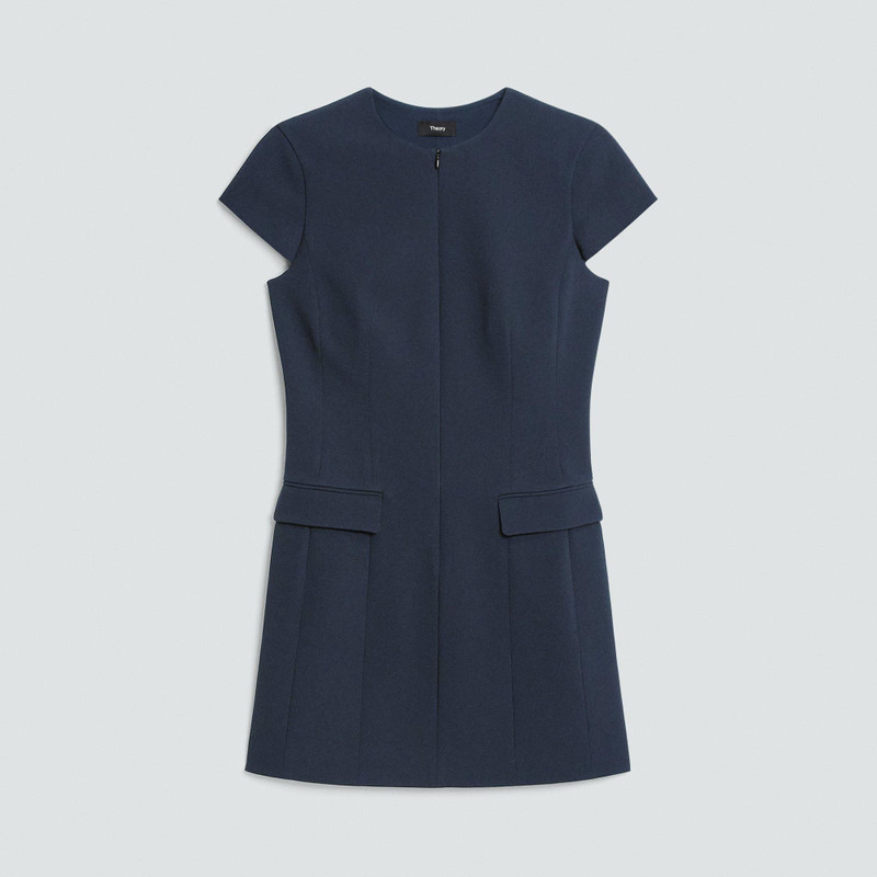 Zip Mini Dress in Good Wool 1