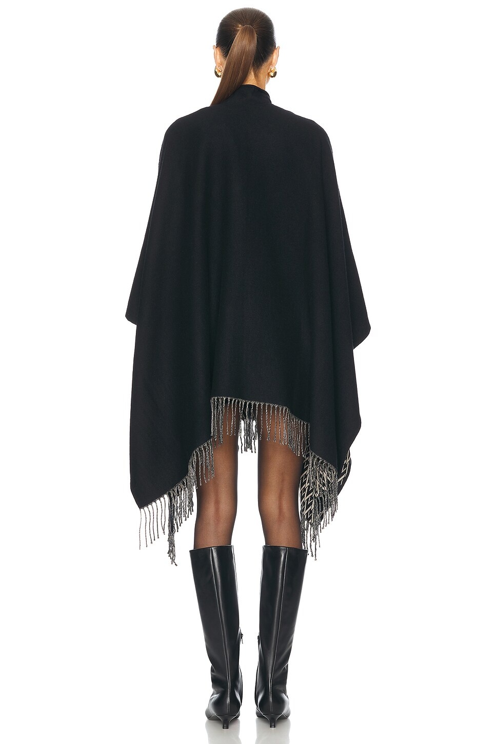 Toute La V Cashmere Poncho - 4